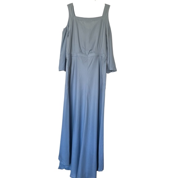 Soft Surroundings Sky Blue Bridgette Cold Shoulder Maxi Dress - Picture 5 of 9